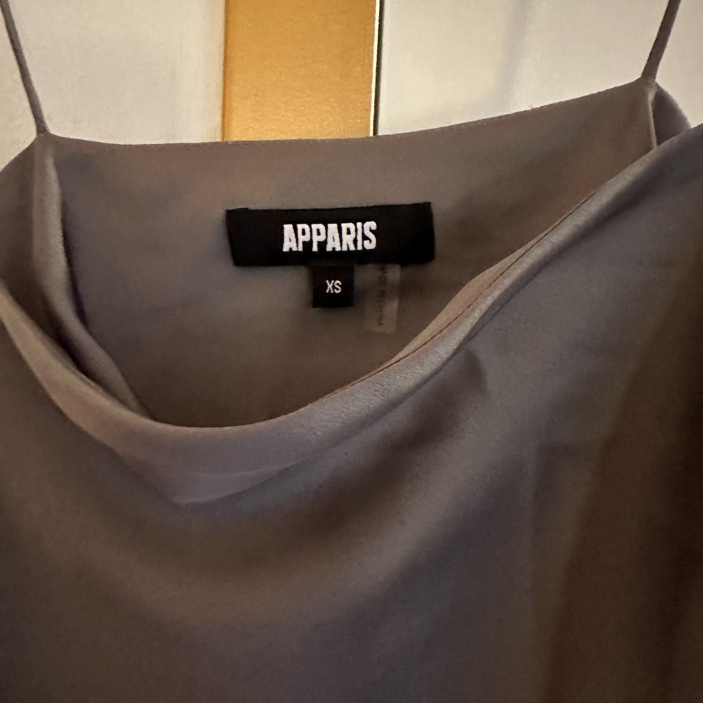 Gray midi dress with side slit - Apparis XS